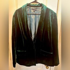 Hunter Green Velvet Jacket